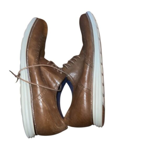 Cole Haan Brown Leather Elegant Brown Leather Oxfords Shoes Size 13 - Picture 4 of 7